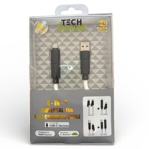 NWT TechMod 6Ft 4 in 1  Universal USB Fast Charging Cable.